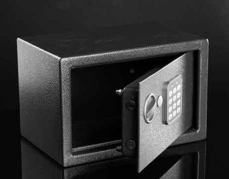 safe on black background