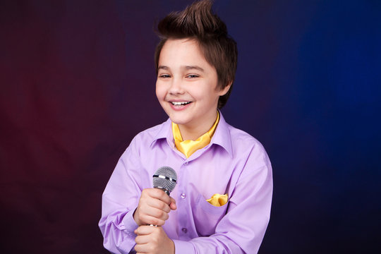 A Boy With Microphone