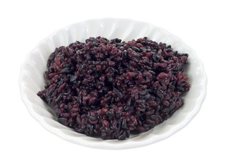 Black pearl rice in bowl
