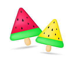 Melon Ice cream for kids (vector)
