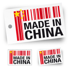 Naklejka premium Made in China