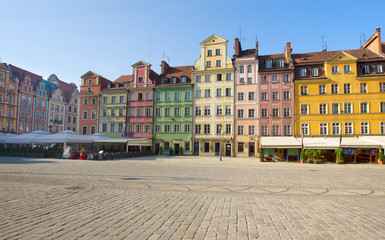 market square in old town of Wroclaw