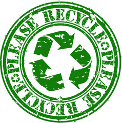 please recycle rubber stamp,