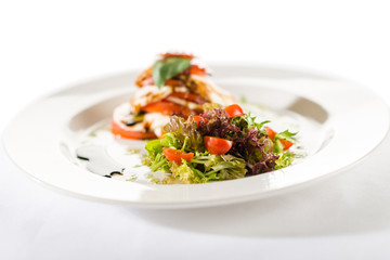 Fresh and delicious Caprese salad with tomatoes