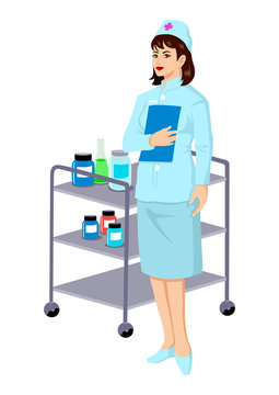 Vector illustration of a nurse