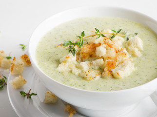 Delicious creamy vegetable soup