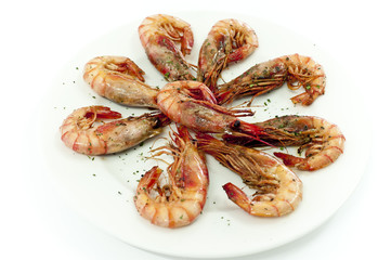 gambas a la plancha