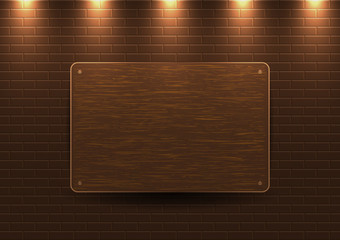 Ahşap tabelalı duvar