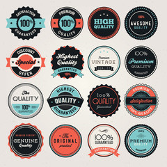 Set of business labels and and badges