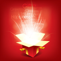 Card with magic giftbox - 41601611