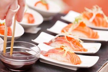 sushi on the table