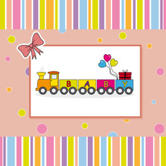 Tarjeta infantil. Tren