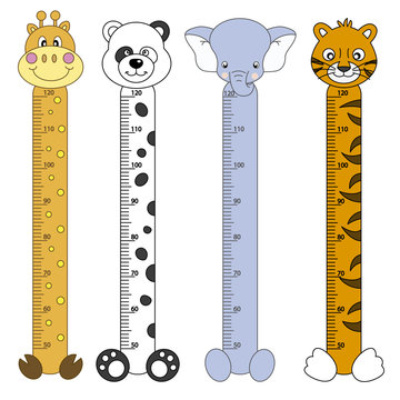 Medidor de pares para ni&ntilde;os. Animales salvajes
