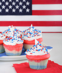Cupcakes and Flag
