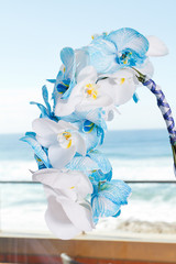 beautiful wedding bouquet made of orchid