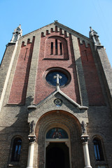 Fototapeta na wymiar Fasada kościoła we Lwowie (Ukraina)