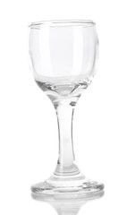 Empty glass isolated on white