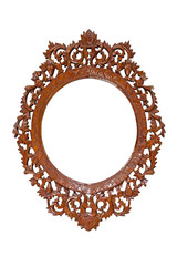 Oval wood picture frame