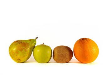 fruits isolated on white