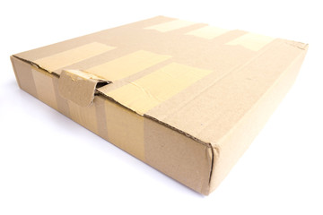 Paper box on white background