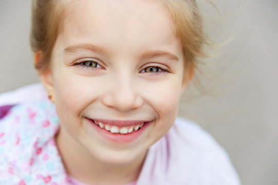 beautiful liitle girl close-up