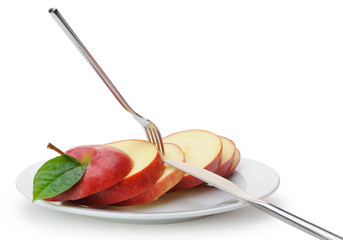 Apple sliced sections