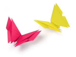 origami butterflies - obrazy, fototapety, plakaty