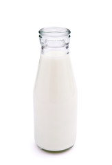 bottle of milk with clipping path