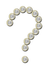 point of demand for euros - punto di domanda di euro