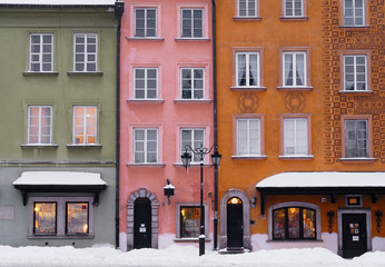 Warsaw Old Town Building Facades.