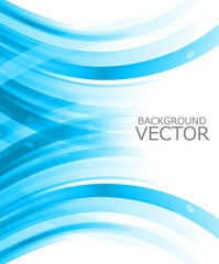 Abstract technology lines blue wave vector