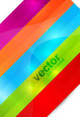 abstract set of colorful vector rainbow background