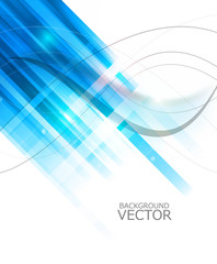 Abstract technology lines blue colorful wave vector