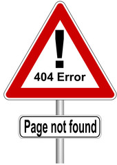 Schild Page not found