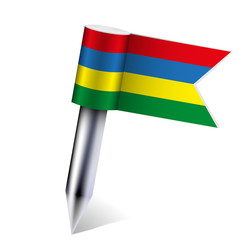 Vector Mauritius flag isolated on white. Eps10