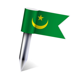 Vector Mauritania flag isolated on white. Eps10