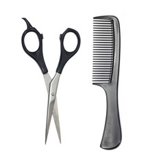 scissors and comb