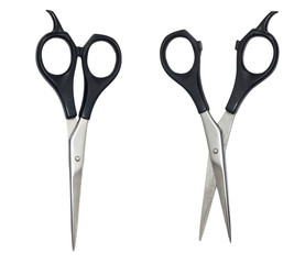 Professional Haircutting Scissors. Studio isolation on white.