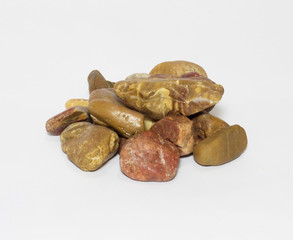 stones on white background