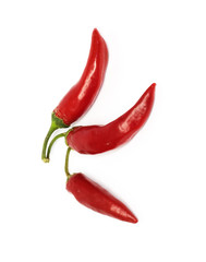 three hot chili peppers