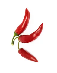 Fotobehang three hot chili peppers © schankz