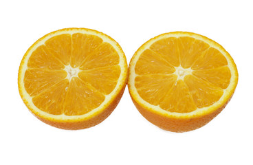 oranges on white background