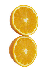 oranges on white background