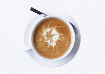 Latte with froth art