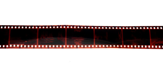 black photo film isolated on white background