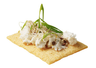Crispbread and cheese