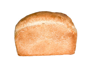 Loaf of bread isolated on white background