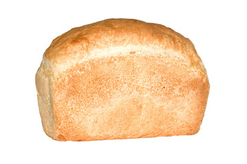 Loaf of bread isolated on white background