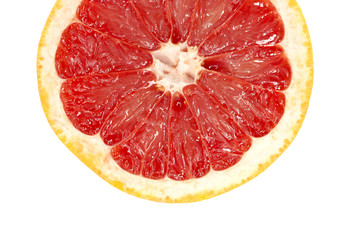 Red grapefruit close-up macro shot