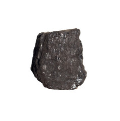 Coal on Isolated White Background
